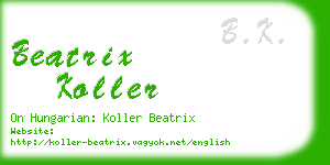 beatrix koller business card